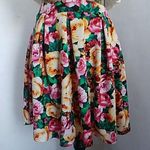 Monteau  Colorful Flowy Floral Skirt Photo 0