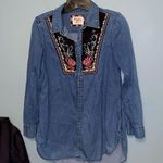 Holding Horses Chambray Button Up with Embroidery Detail Size 2 Photo 0