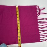 Forenza  Scarf Lambswool Hot Pink Fringe Trim Classic Italy Luxurious One Size Photo 9