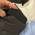 Topshop Colorblock Puffer Jacket Blue Black White Photo 6