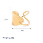 Boutique Yellow Gold Unique Adjustable Cuff Ring‎ | 925 Sterling Silver Photo 6