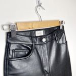 Aritzia Wilfred Melina High Rise Faux Leather Straight Pants Black Size 0 Photo 4