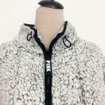 PINK - Victoria's Secret Victoria’s Secret PINK gray Sherpa half zip pullover sweatshirt large Photo 3