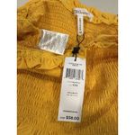 BCBGeneration NEW  Crop Tank Top Womens XXS Yellow Smocked Stretch Ruffle Photo 2