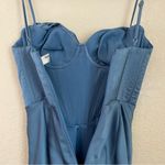 House Of CB House‎ of CB Myrna Aegean Corset midi Dress in blue XS NWOT $269 Photo 10