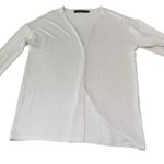 VERO MODA Womens Cardigan Sweater Open Front Cotton Ribbed Cream Size Medium Photo 7