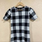 Slate + Willow Black and White Gingham Plaid Knit Dress Photo 3