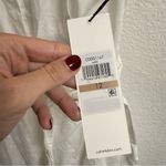 Calvin Klein  High Low Shirt Dress Size 12 BNWT Tiered Ruffle Belted White Bridal Photo 5