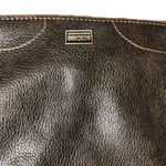 Moschino Auth  Stunning Brown Pebble Leather Purse Bag w Gold Metal Hearts Photo 6