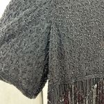 Scala  beaded fringe silk dress formal cocktail party mother of the bride 2x Plus Photo 4