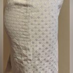 Ann Taylor Factory Ivory W Silver Vertical Strips & Dots SZ 2 Great Condition Photo 2