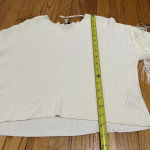 & Other Stories & Other Stories White Ribbed Fringe Sweater Size‎ Small Photo 6