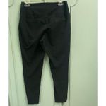 Spanx Black Pull On Pants Large Zipper Ankle Stretch Flat Front Elastic Waist Photo 5