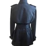 Club Monaco  Women Belted Trench Coat L Navy Classic Trendy Minimal Chic Capsule‎ Photo 3