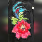 Desigual  Black Floral embroidered boho dress size medium Photo 8