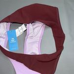 Cupshe  Women's Colorblock High Waist Bikini Bottom Size M Purple Photo 3