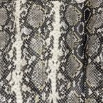 AQUA Faux Leather Snakeskin Print Motorcycle Belted Jacket Size M Photo 5