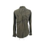 Rails  Ingrid Raw Button Down Shirt Top Tie Dye‎ Olive Green Black Size XS Photo 9
