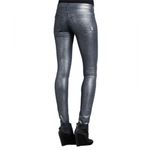Mother The Looker Sparkle &Purr Glimmer Stone Blue Coated Skinny Jeans Sz 32 NEW Silver Photo 3