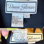 Diane Gilman  Vintage Silk Animal Print Long Blazer size Large Photo 5