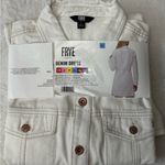 Frye  White Denim Long Sleeve
Button Front Mini Shirtdress Pockets Photo 2