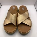 FitFlop  F-Mode Womens Leather Metallic Flatform Sandals size 7 F12 Photo 1