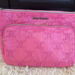 Juicy Couture ‎ Y2K Cosmetic Bag Pink Quilted Travel Makeup Pouch Photo 0