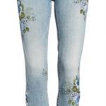 BLANK NYC  Back To Nature Floral Embroidered Skinny Ankle Jeans, sz. 24 Photo 0
