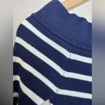 Caroline Constas New York Navy Blue White Striped Maxi Sweater Dress Small Photo 6