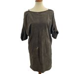 Whistles Leather Suede Zip Detail Dress Size 6 (US) Photo 10