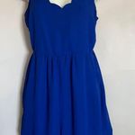 Double Zero Royal Blue Scalloped Romper Photo 1