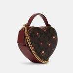 Coach Heart Crossbody In Signature Canvas With Heart Petal Print BNWT Photo 1