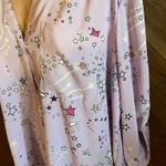 Torrid Harper Blouse Plus Size 2X Purple Star Print Roll Tab Sleeve Tunic Photo 4