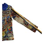No Brand Reversible colorful Paisley button up shirt, Size M/L Blue Photo 14