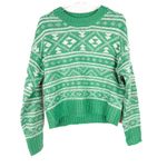 American Eagle NWT  Fairisle Snowdrift Sweater Boxy Cozy Green Size XS NEW Photo 1