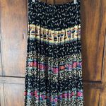 Vintage 90’s | Carole Little Paris Novelty Maxi Skirt 1990’s French Gauze | L Black Size M Photo 2