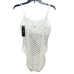 Carmen Marc Valvo NWT $98 White Crochet One-Piece Swimsuit 14 Photo 4