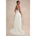 Lulus NWT Positively Romantic White Sheer Mesh Embroidered Maxi Dress Bridal S Photo 4