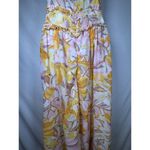 MOON ORCHARD Floral Maxi Dress Medium Boho Lagenlook Cottagecore Romantic Hippie Orange Photo 9