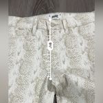 Paige Hoxton Ultra White Snakeskin Print Mid Rise Ankle Skinny Jeans Size 26 Photo 9
