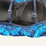 Jaclyn Smith  Tankini Swimsuit Blue Swirl Print Adjustable Straps Size 10 Photo 5