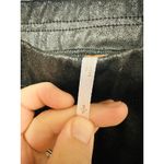 Free People  Black Faux Suede Fitted High Waisted Straight Legging size Small Photo 4