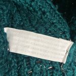 Forever 21  Medium Chunky Knit Oversized Teal Jewel Tone Longline Cardigan Boho Photo 4