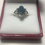 Texas Native Turquoise Sterling Silver Ring Blue Photo 0
