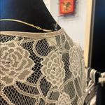 Divided Elegant Cream Lace Dress floral pattern Photo 2