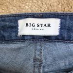 Big star Women’s Alex Skinny Distressed Thrashed Medium Wash Raw Hem Denim Jeans Photo 11