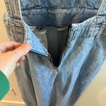 V Victoria Denim Overall Jumper Midi Dress Medium Blue Photo 4