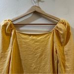 Nation Ltd  Arabelle Top in Post-It Yellow Puff Sleeves Size Medium Photo 6