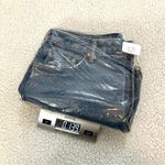 GRLFRND  Eva Mini Medium Wash Distressed Denim A-Line Skirt Size 29 Photo 7