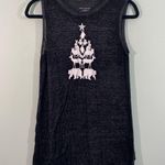 Artisan NY Burnout Grey Semi Sheer Animal Pyramid Graphic Sleeveless Tank Size S Photo 0